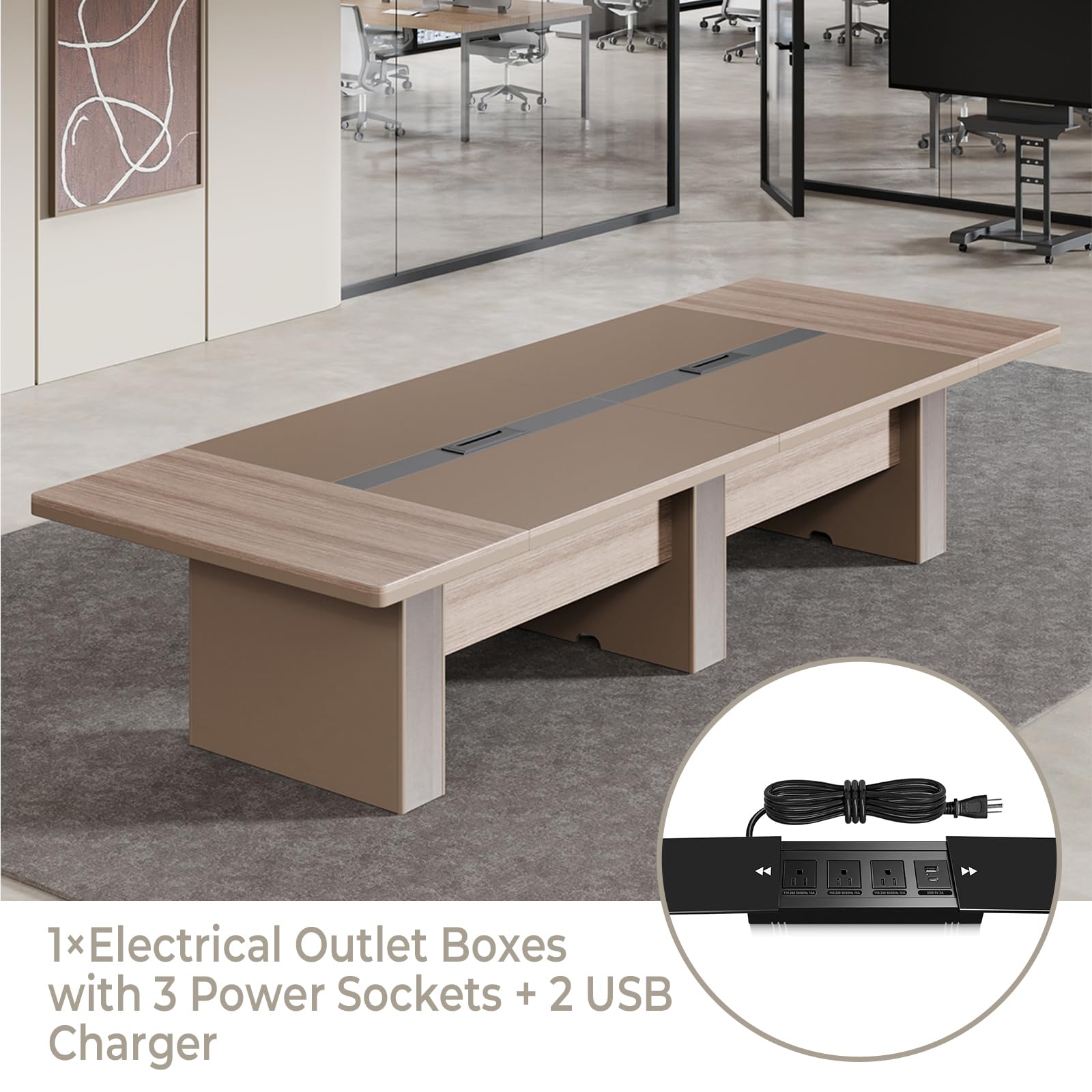 12FT Conference Table for 12–14 People