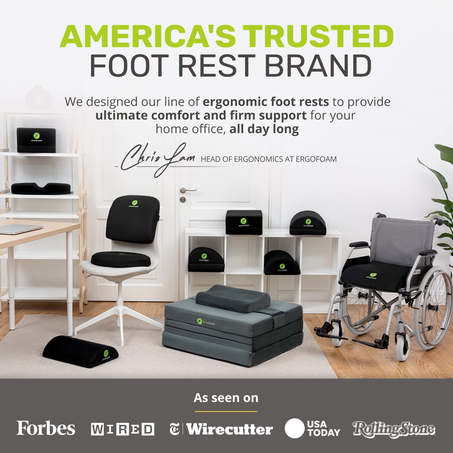 Adjustable Under-Desk Footrest