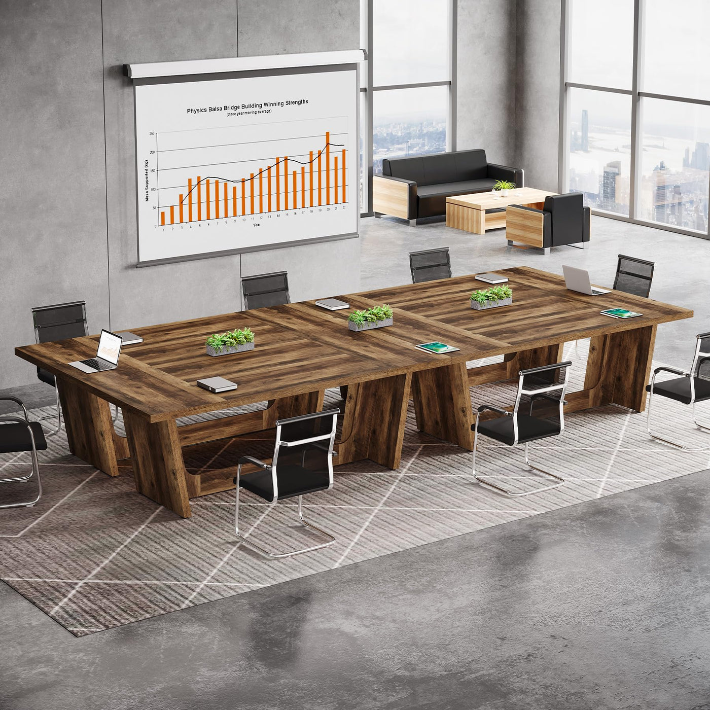 12FT Conference Table for 14–16 People