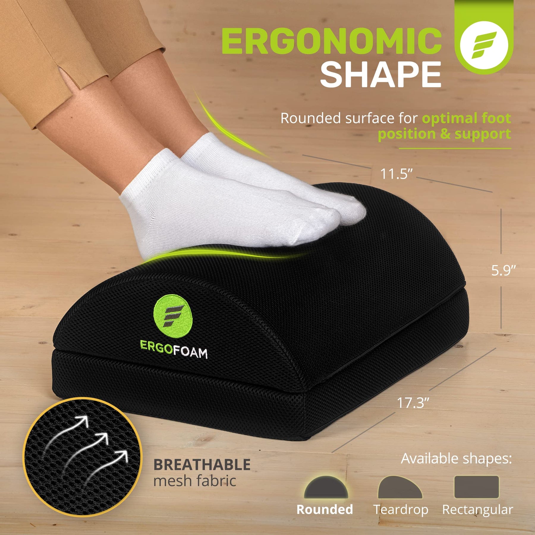 Adjustable Under-Desk Footrest