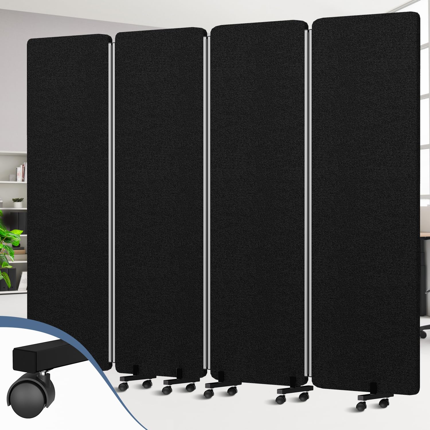 Soundproof Room Divider with Wheels