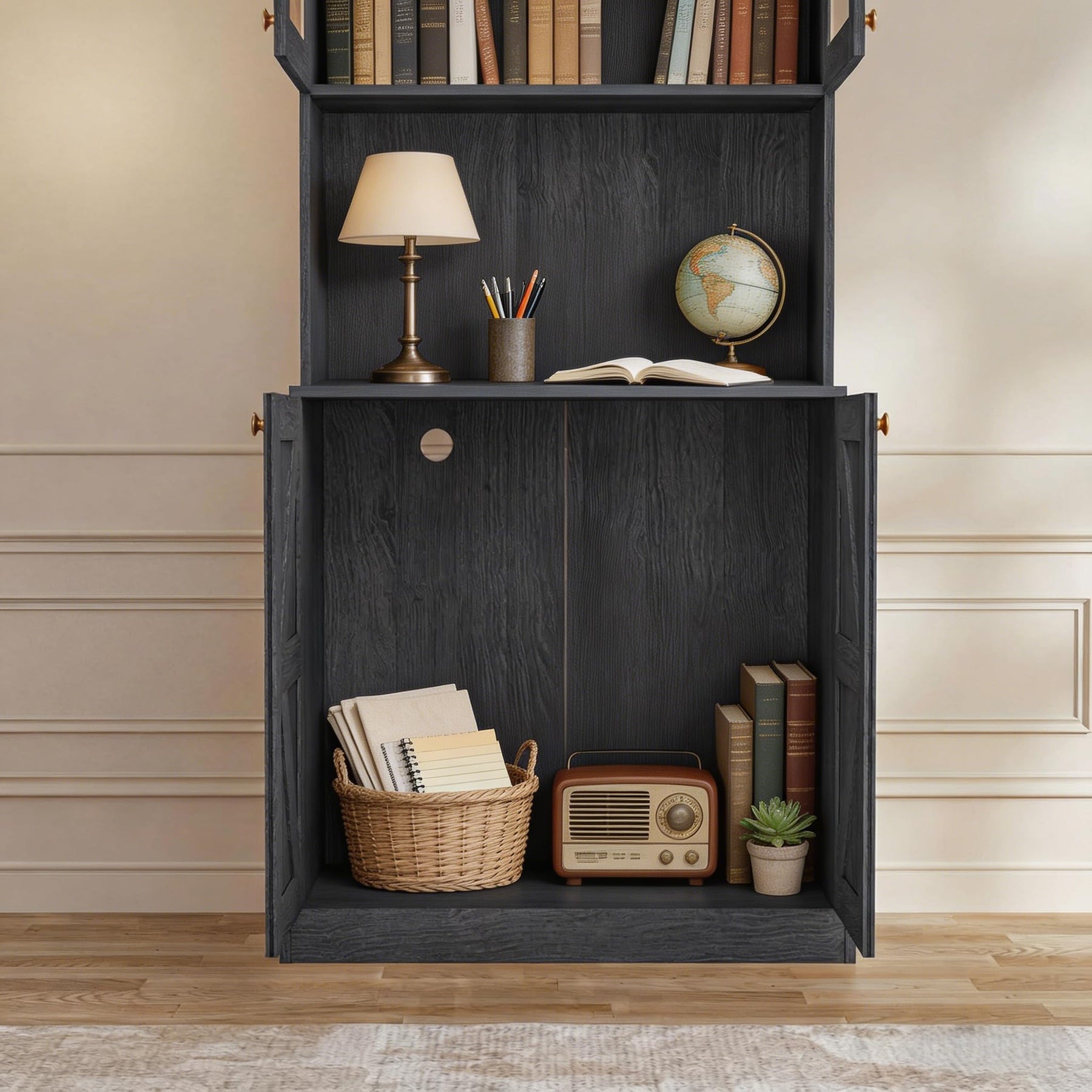 Lynsunix 71" Tall Modular Farmhouse Bookcases-PO（260515