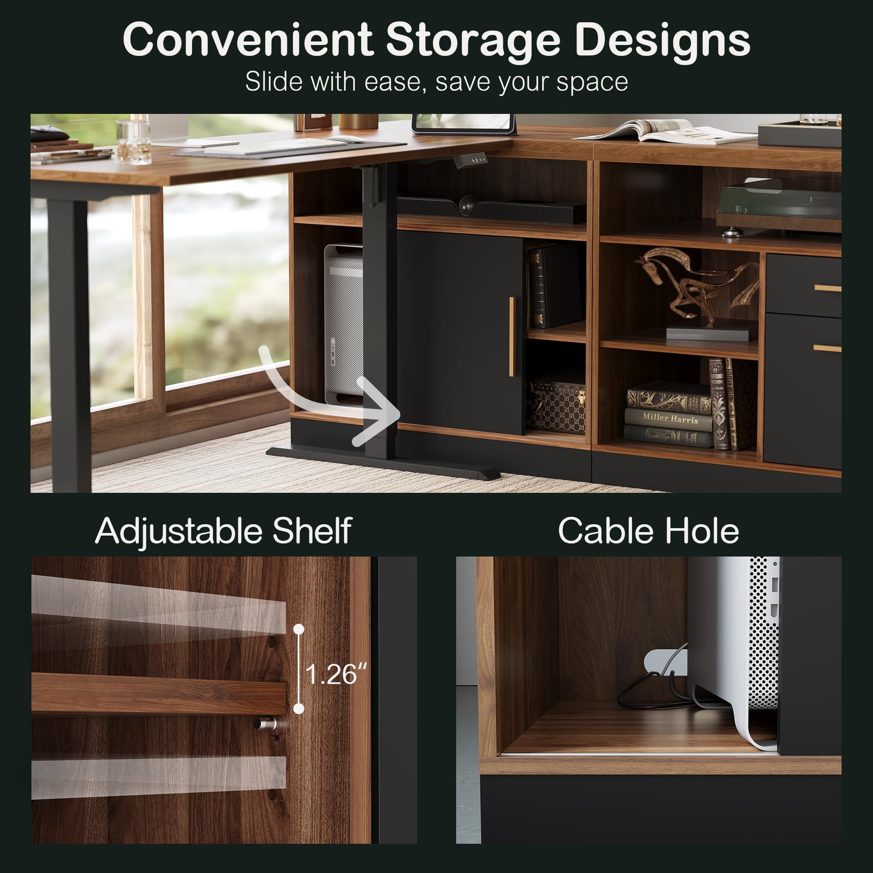 ModernMate 63" Wood Lateral File Cabinet with Lock, Filing Cabinet for Home Office
