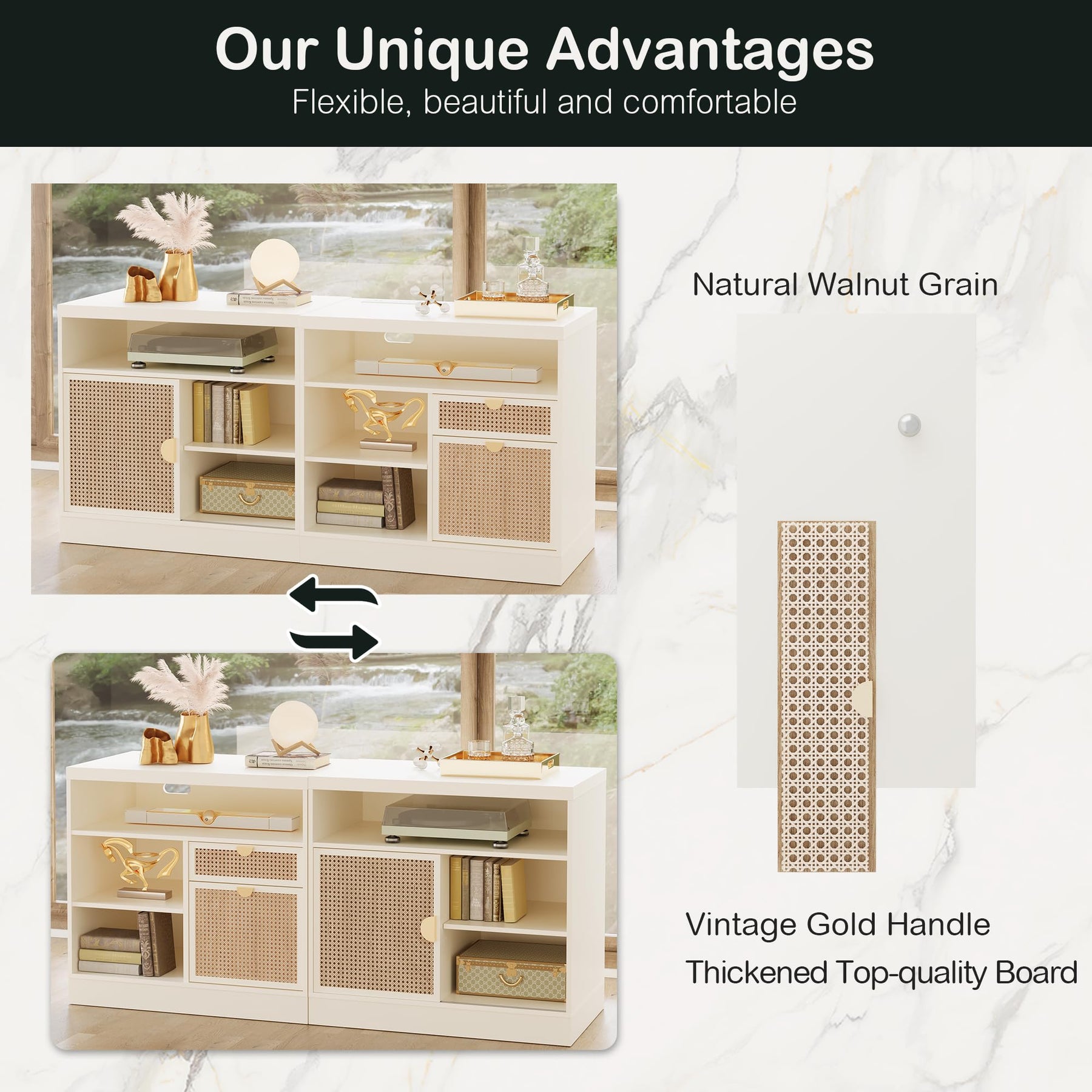 63" Lateral File Cabinet with Lock & Sliding Door