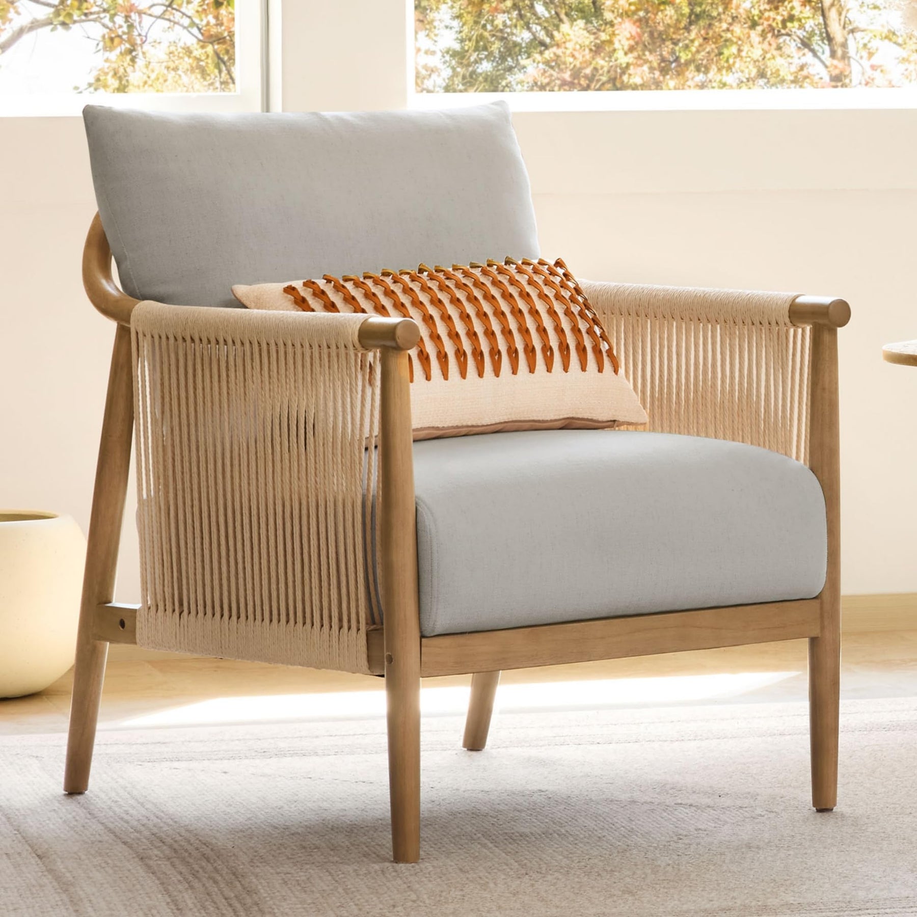 CHITA Braid Armchair, Modern Accent Chair for Living Room
