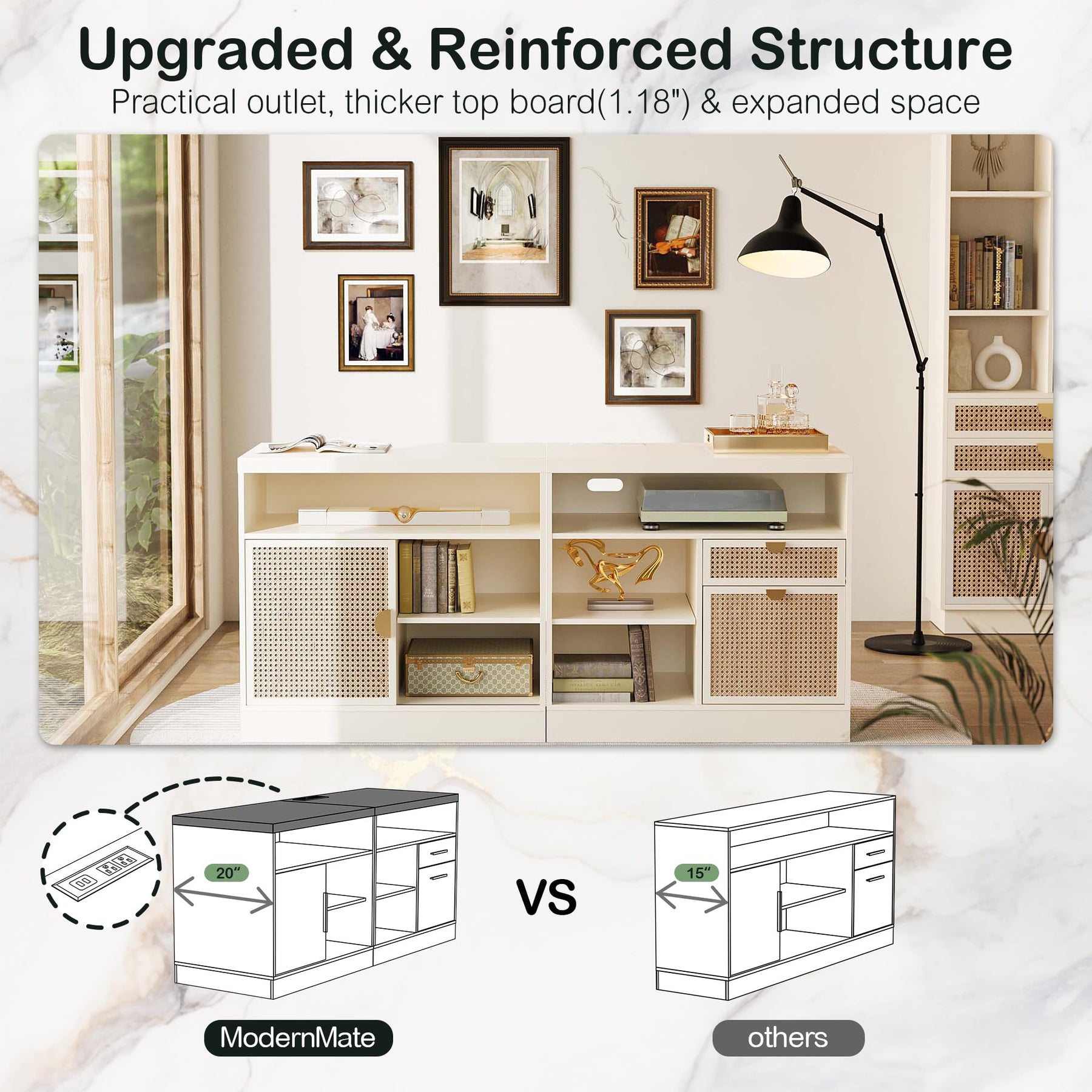 63" Lateral File Cabinet with Lock & Sliding Door
