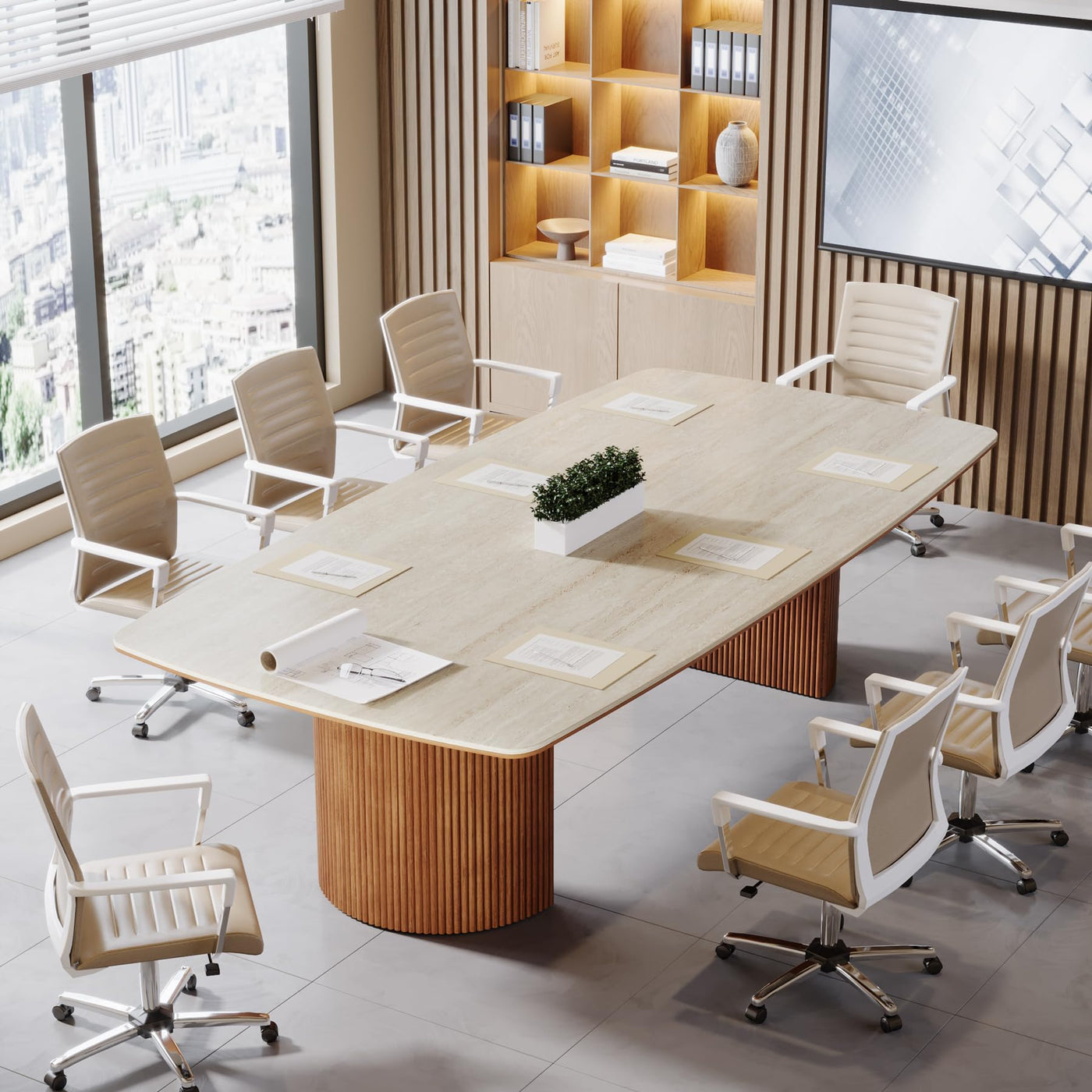 6.56ft Conference Table for 8–10 People