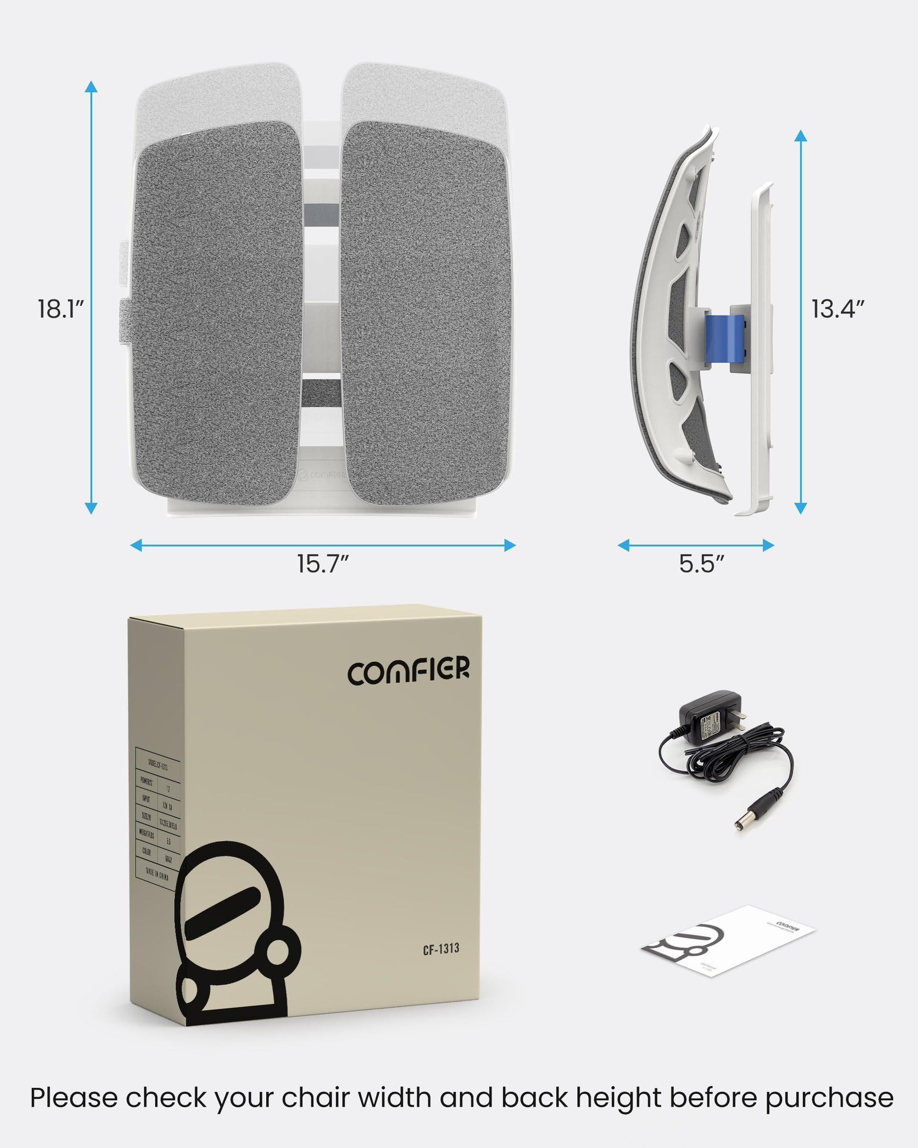 COMFIER Heated Lumbar Support Pillow