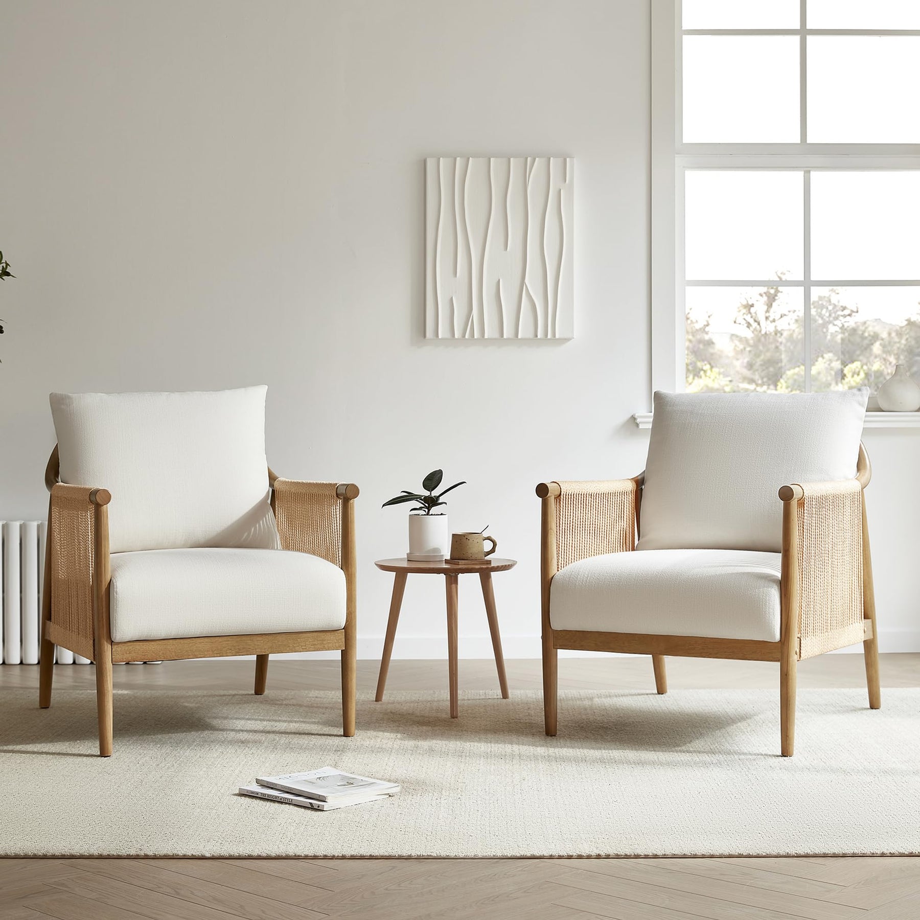 CHITA Braid Armchair, Modern Accent Chair for Living Room