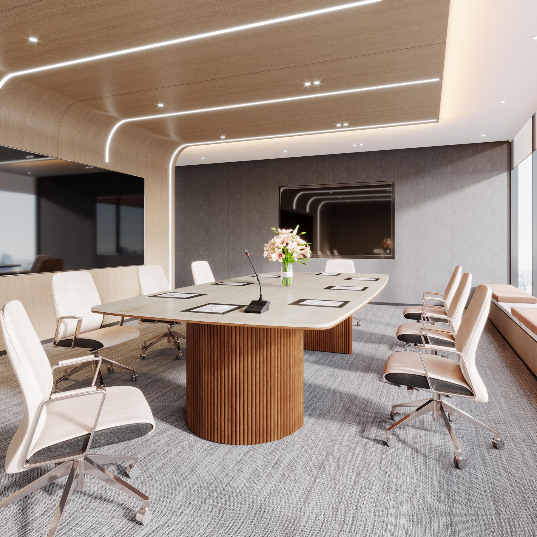 6.56ft Conference Table for 8–10 People