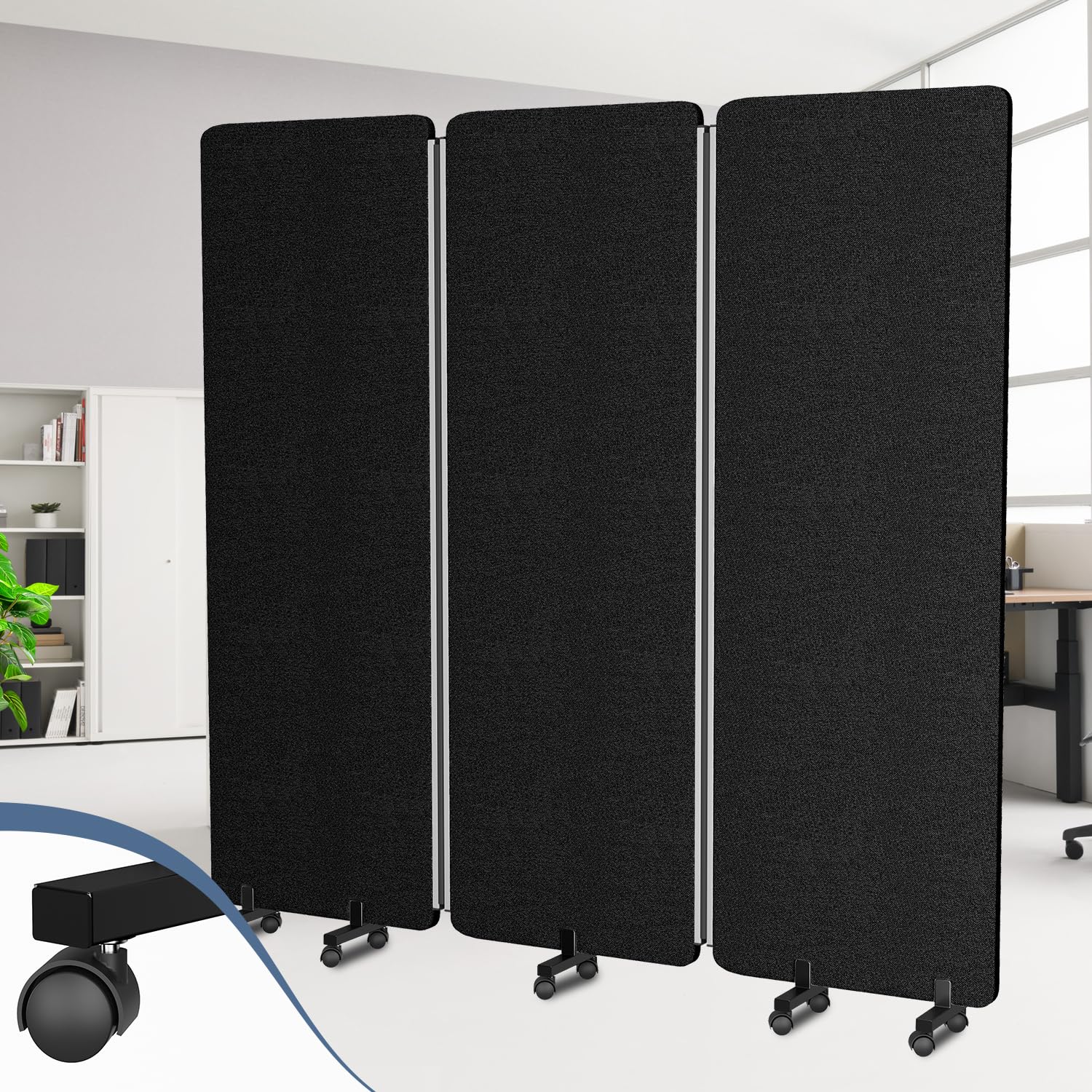 Soundproof Room Divider with Wheels