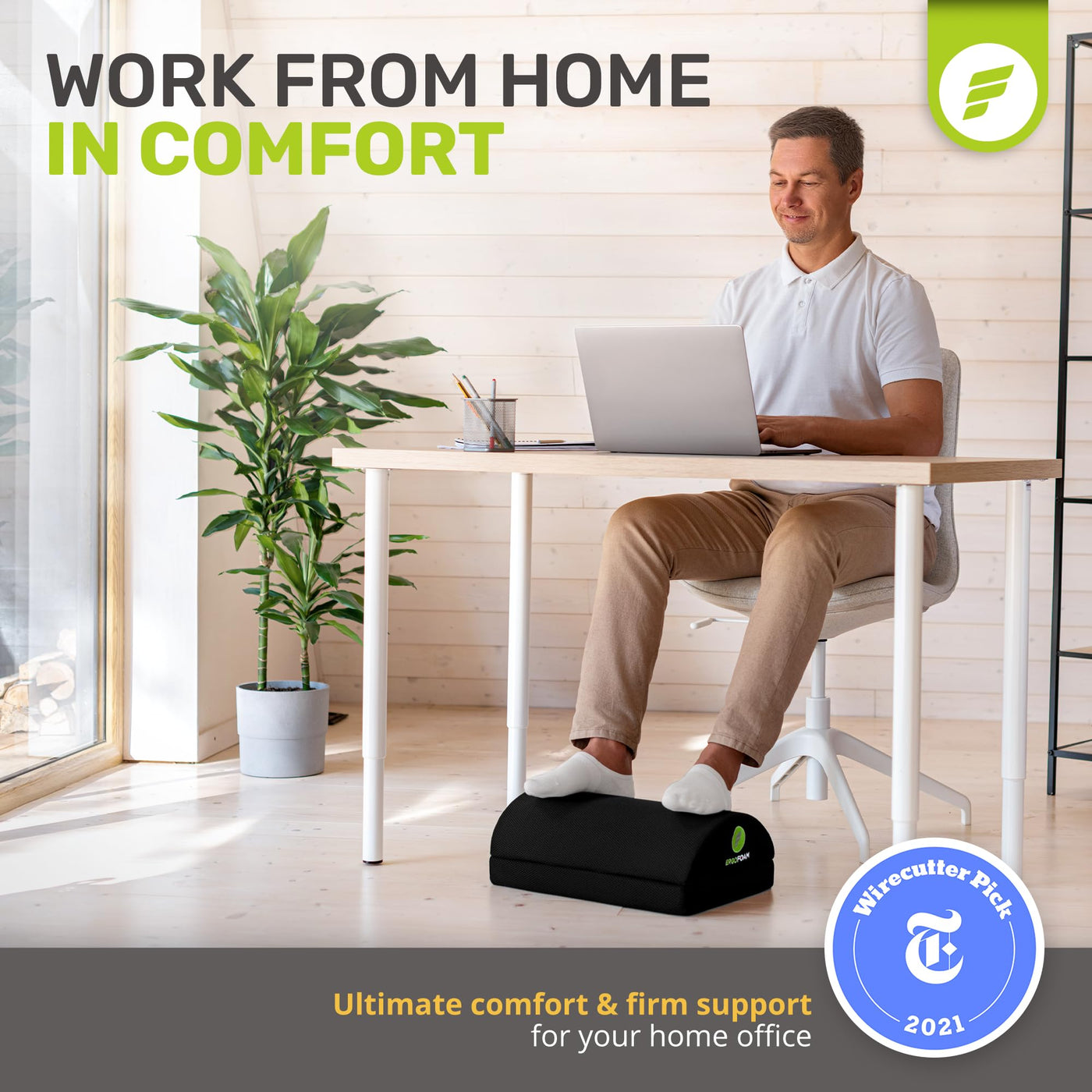 Adjustable Under-Desk Footrest
