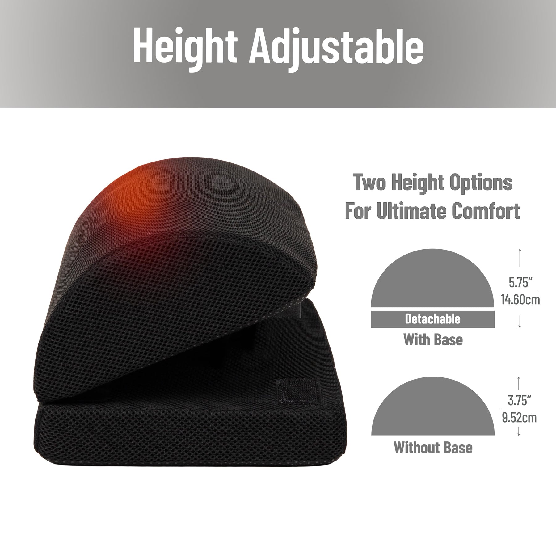 Heated Memory Foam Footrest with Adjustable Height
