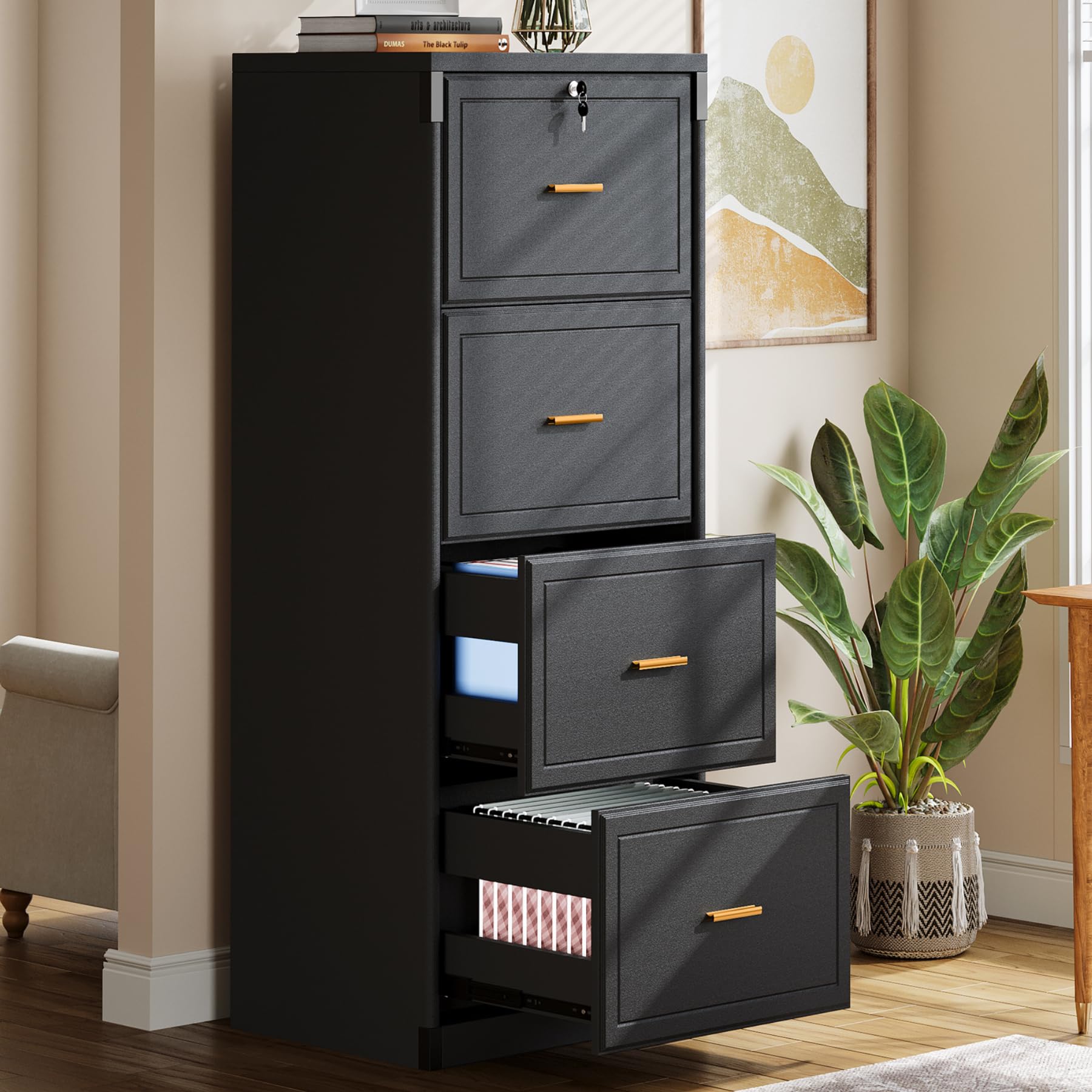 4-Drawer Locking File Cabinet