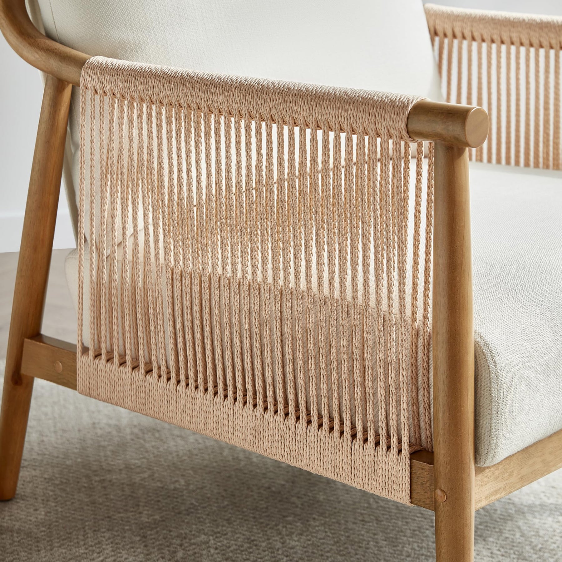 CHITA Braid Armchair, Modern Accent Chair for Living Room
