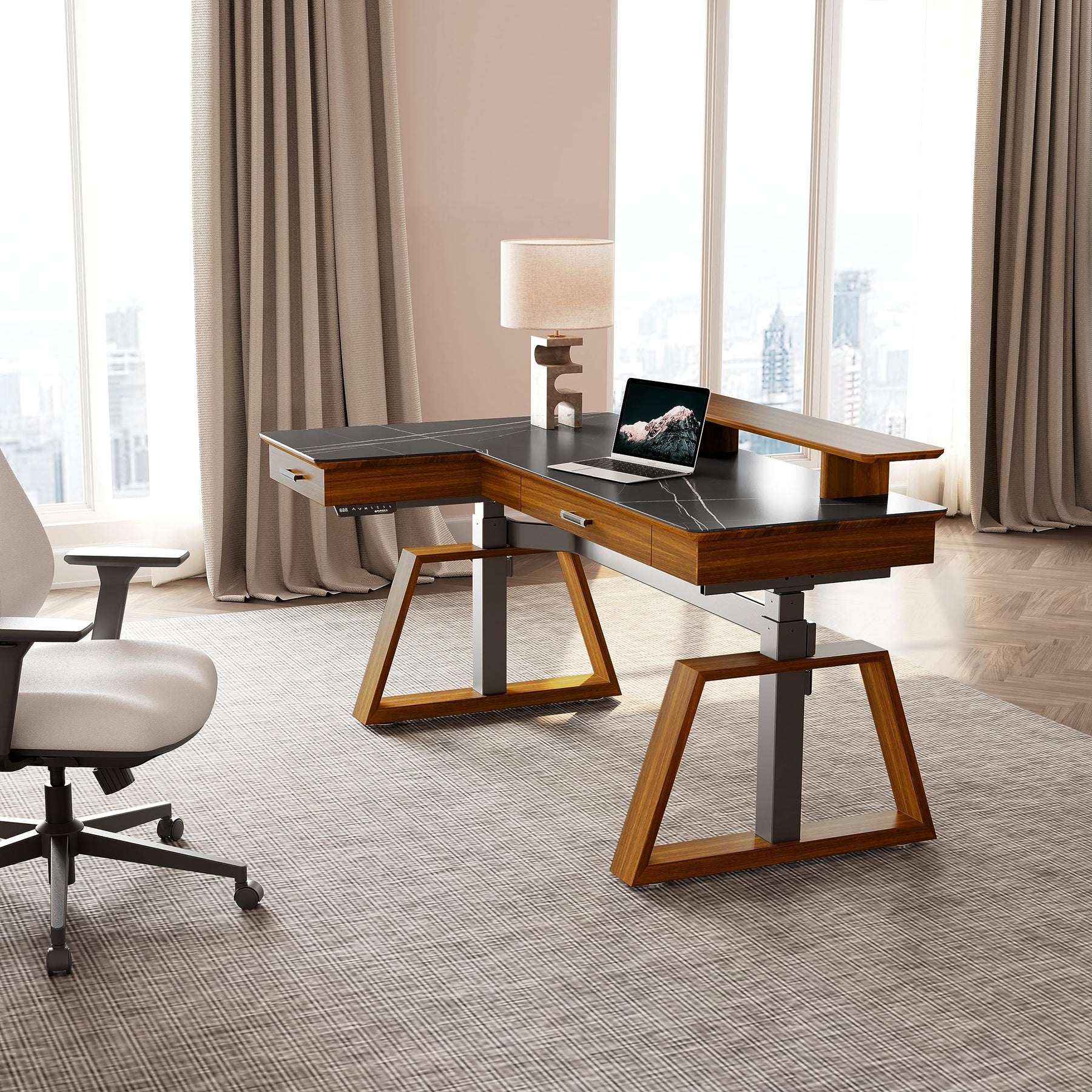 EUREKA ERGONOMIC Electric Standing Desk, 63inch Executive Computer Desk