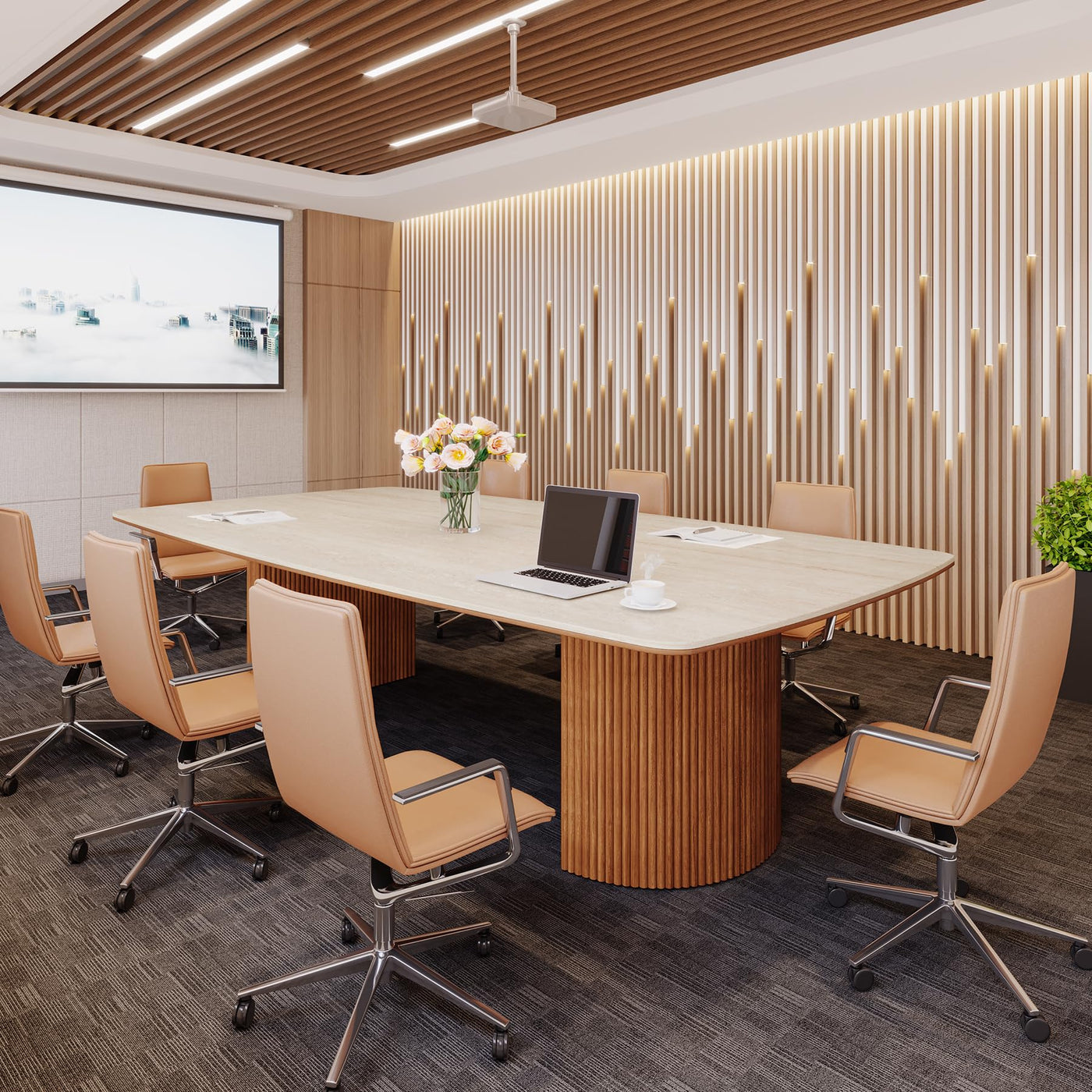 6.56ft Conference Table for 8–10 People