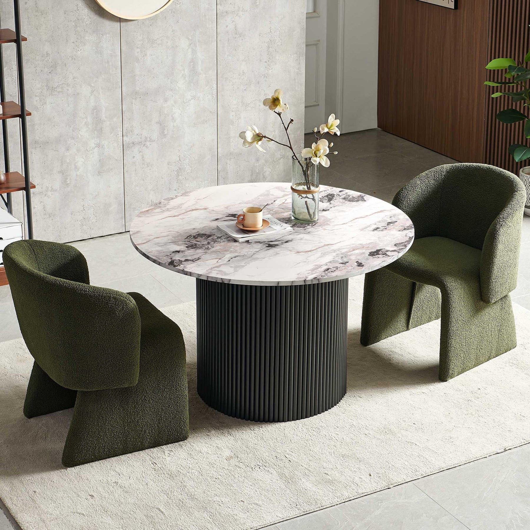3-Piece Round Dining Table Set for 2