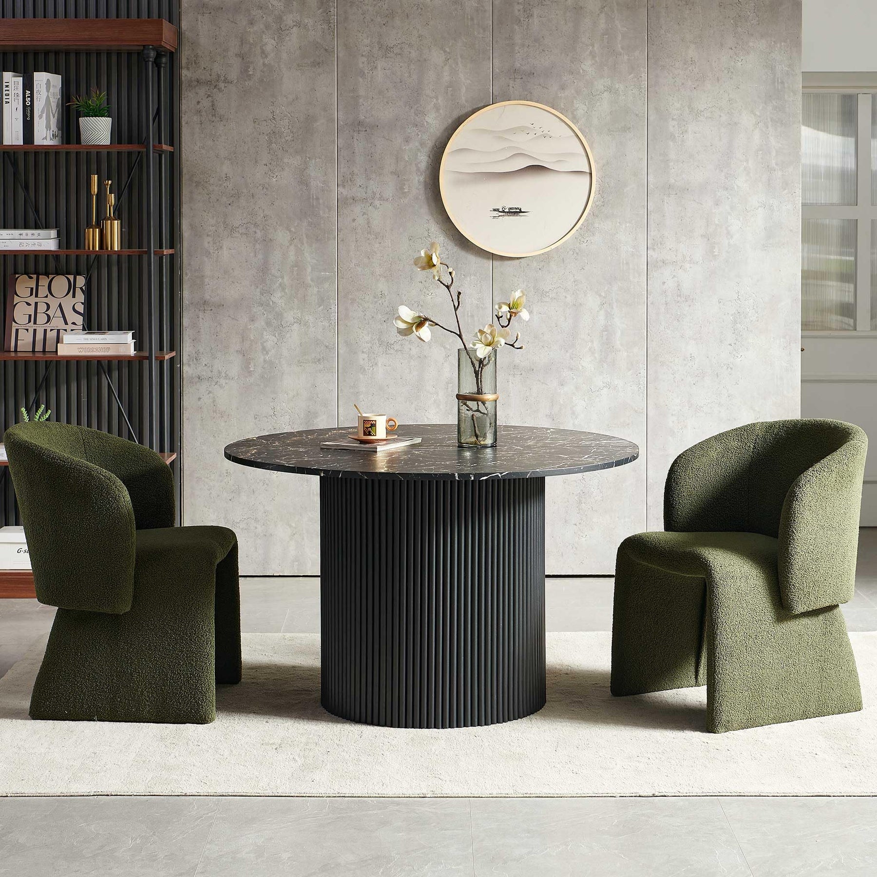 3-Piece Round Dining Table Set for 2
