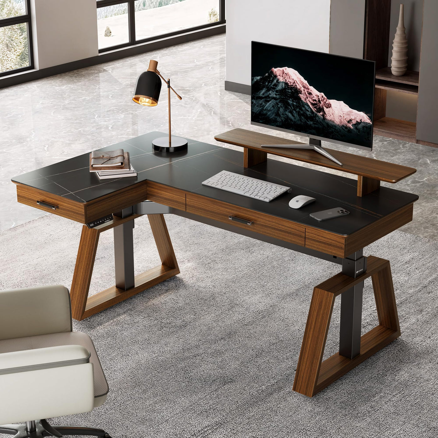 EUREKA ERGONOMIC Electric Standing Desk, 63inch Executive Computer Desk