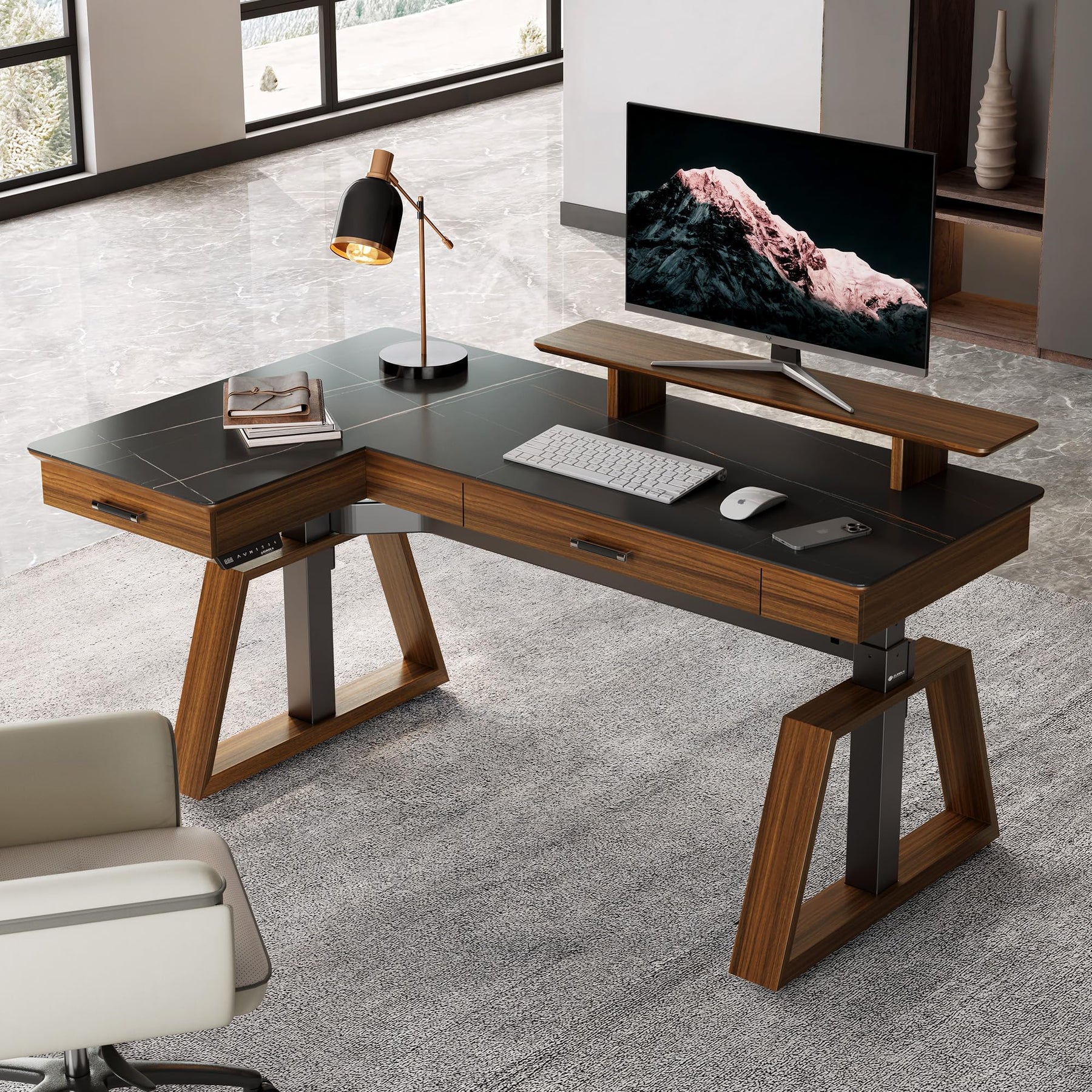 EUREKA ERGONOMIC Electric Standing Desk, 63inch Executive Computer Desk