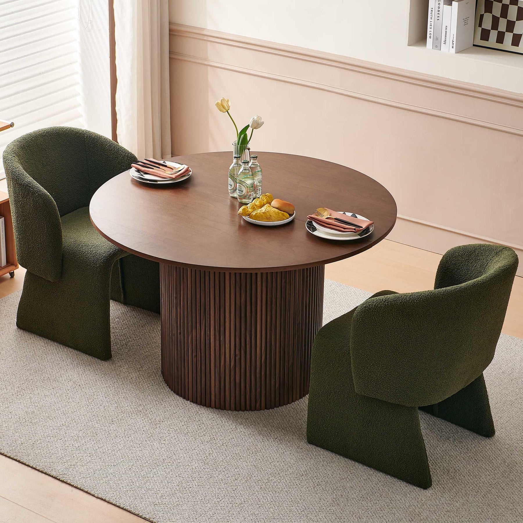 3-Piece Round Dining Table Set for 2