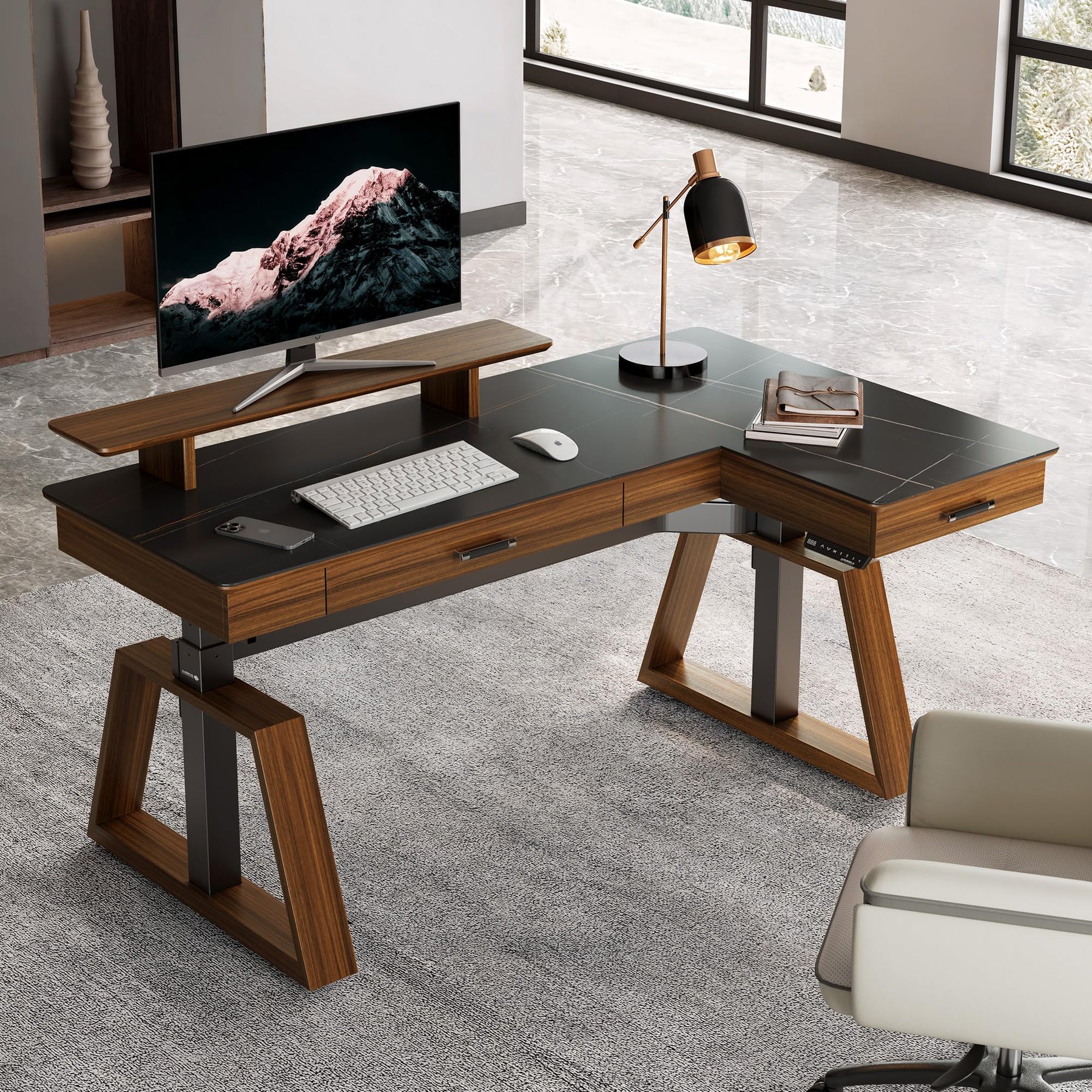 EUREKA ERGONOMIC Electric Standing Desk, 63inch Executive Computer Desk
