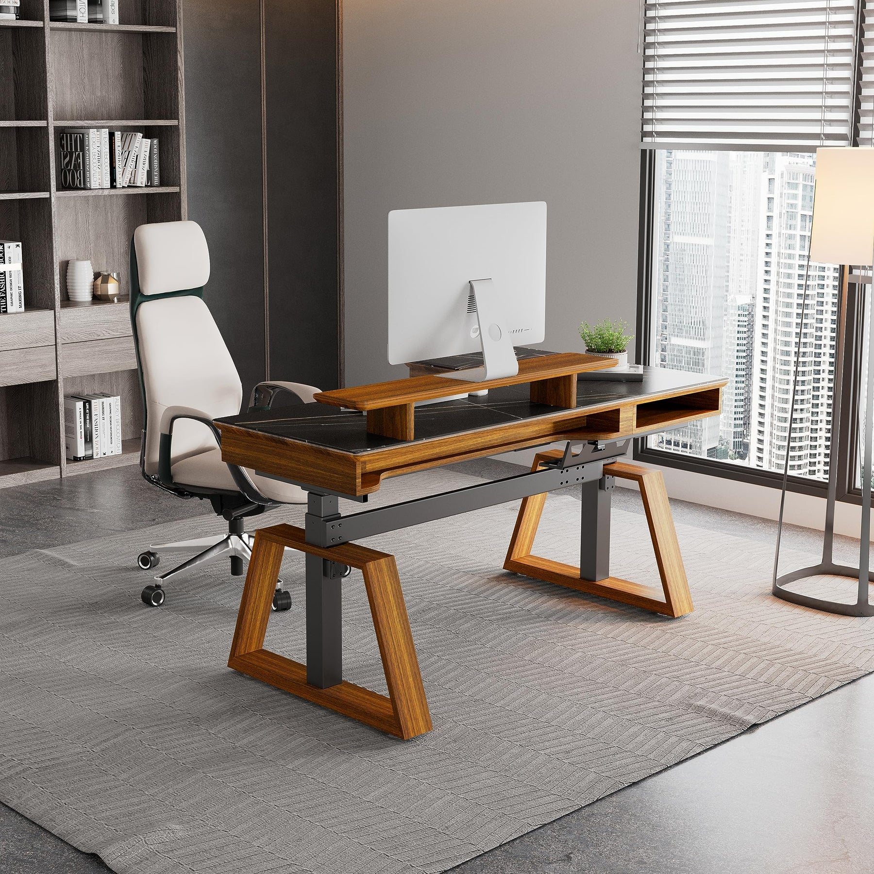 EUREKA ERGONOMIC Electric Standing Desk, 63inch Executive Computer Desk